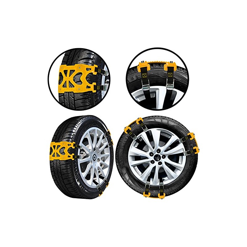 VViViD Snow Chains 10 pcs Winterizing Road Kit, with Gloves,
