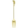 Takakuwa Metal Rubber Cast Cat Fork Gold 405589