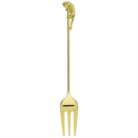 Takakuwa Metal Rubber Cast Cat Fork Gold 405589