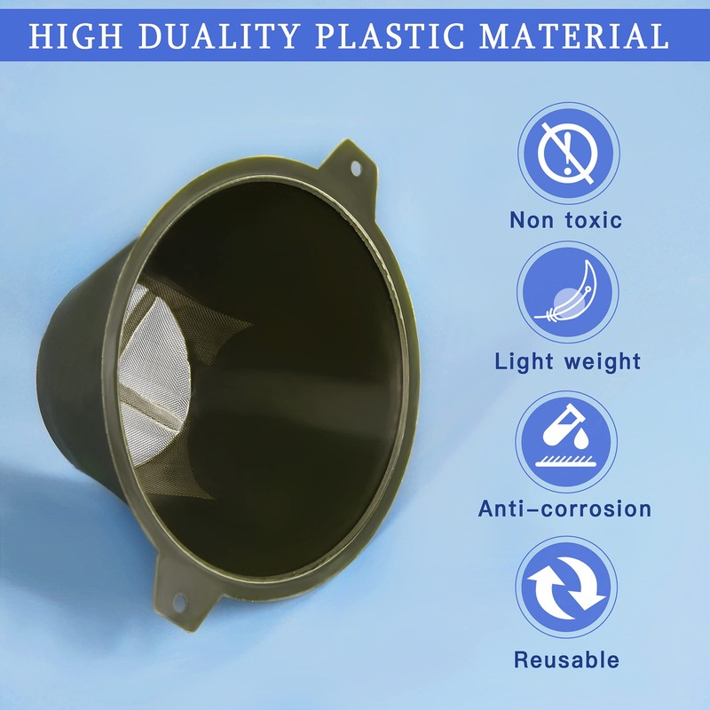 Worldity Paint Strainer, 100 mm Plastic Filter with Fine Nylon