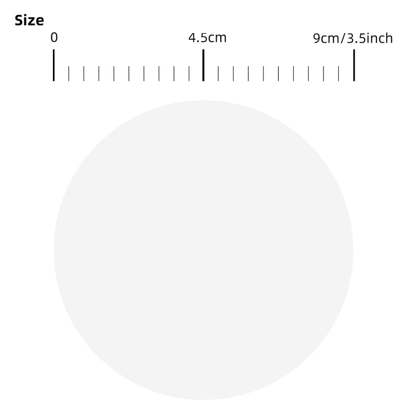 Round Stickers White 90 mm Circle Labels Colour Coding Dot