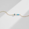 VACRONA Gold Anklets for Women 14K Gold Plated Turquoise Evil