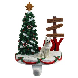 DogLoverStore German Shepherd Stocking Holder Hanger White