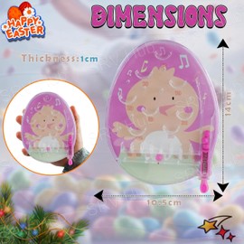 HOVUK Easter Pinball Machine Gifts for Birthdays | Plastic Chick Character Kids Pinball Game | Holdings Hand Game Reflex Toy for Children 3+Y, Size-14cm