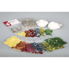 Rayher Piep & Matz Sequin Birds Craft Kit, 2 Polystyrene Birds, 5 cm, for Decorating with Colourful Sequins, DIY Kit, Craft Kit, 39248000