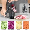 Rotary Cheese Grater Shredder with Handle Handheld Round Mandoline Vegetable