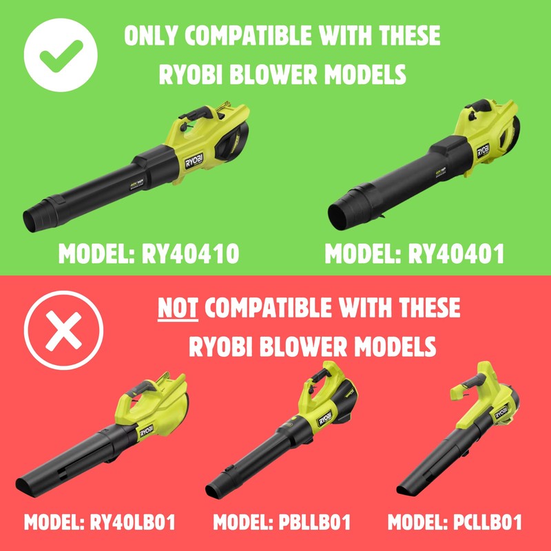 Wall Mount for Ryobi 40v Leaf Blower | Compatible with