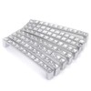 Reelva Pack of 8 Europe Style Square Clear Crystal Rhinestone