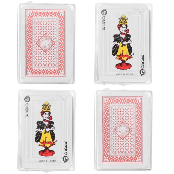 4 Sets of Mini Cards 54 Cards Travel Game Small