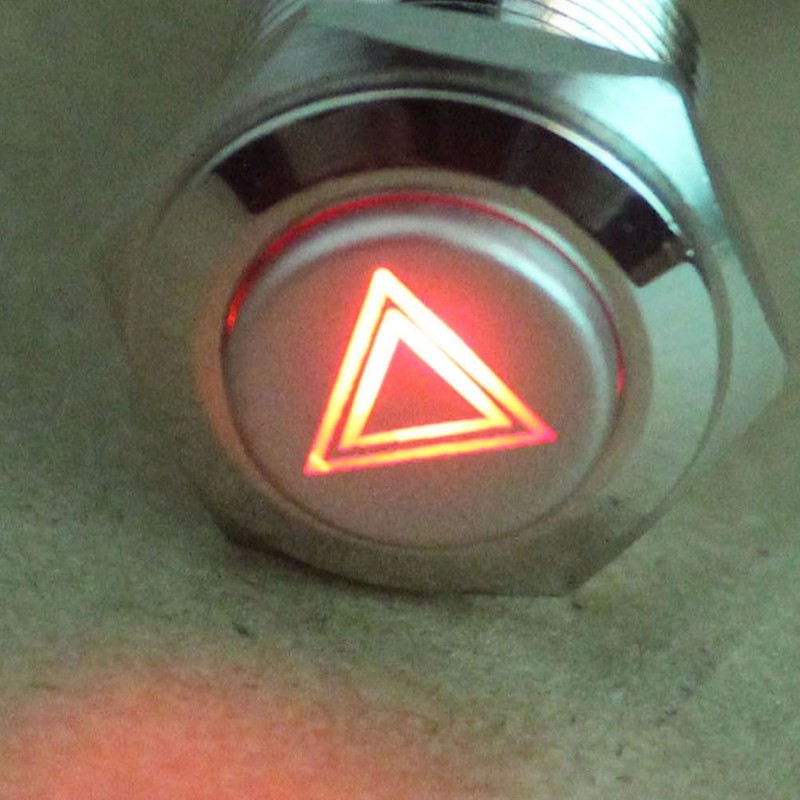 E Support 12V Car Red LED Emergency Hazard Warning Symbol