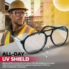 SAS Safety 5125 Classic Safety Glasses with Polybag, Black Frame/Clear