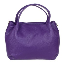 Girly Handbags Womens Genuine Leather Bucket Crossbody Bag Plain Messenger Bag Handbag Small- Dark Purple