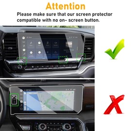 Moonlinks Tempered Glass Screen Protector 13.4" Compatible with 2022-2025 2026 Chevy Silverado GMC Sierra 1500/2500/3500 Navigation Touchscreen Protector High Definition 9H Hardness Anti-Fingerprint