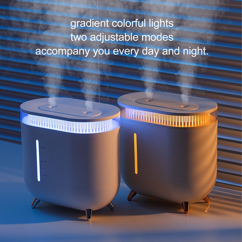 Humidifier 2L Capacity USB Charging Delicate Double Spray Humidifier with