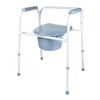 Carex Steel Commode Chair - Portable Bathroom Toilet for Elderly,