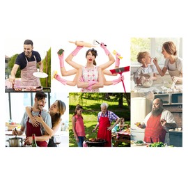 FAIRYGATE Kitchen Aprons for Women Canvas Work Bib for Men with Adjustable Strap and Large Pockets Kitchen Cooking Baking Chef Apron A3919