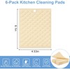 6Pcs Non-Scratch Dish Scrubber for Kitchen,Reusable Cleaning Pads for Non