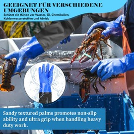 qhklew 70 cm Pond Gloves Long Waterproof Rubber Gloves Long Aquarium Gloves PU Gloves Sandblasting Extra Long Sleeve Full Arm Gloves Resistant Acids and Alkali