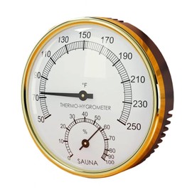 Sauna Thermometer 2 in 1 Sauna Fahrenheit Thermometer Hygrometer Indoor Humidity Temperature Measurement for Infrared Steam Saunas Hostel