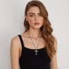Vito 925 Sterling Silver Saint Benedict Crucifix Necklace for Women