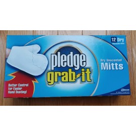 Pledge Grab It 12 Ct Dry Unscented Hand Dusting Mitts Gloves New