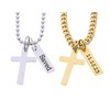 Men’s Cross Necklace - Personalize Name or Date, Chain Length