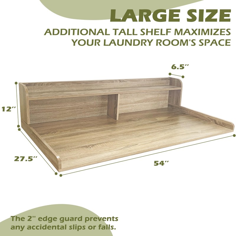 Royxen Laundry Countertop with Storage Universal Fit, Washer and Dryer