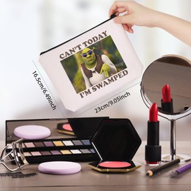 WCGXKO Monster Movie Gift Green Monster Fans Gift Can't Today I'm Swamped Makeup Bag Monster Cartoon Gift (I'm Swamped Bag), CA004