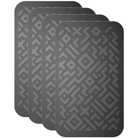 Car Dashboard Non Slip Mat, Brlvget Anti Slip Gel Pad, Multifunctional Fixate Anti Slide Sticky Dash Pad for Radar Detector, Cell Phone, Keys, Glass, Mirrors, GPS, Coins 5.3 x 3.2 inch (4 Pack)