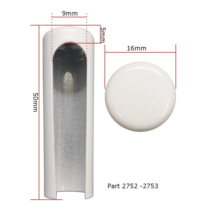 SFS Estetic 2D Door Hinge White Cover Caps Only Pair