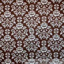 Robert Kaufman Fabrics BonEful Fabric FQ Cotton Quilt Brown Cream Rose Flower Damask Holiday Girl Toile