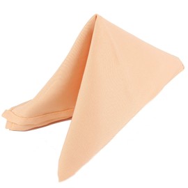 WedDecor 20 Inch Peach Cotton Polyester Table Napkin for Home, Hotel, Dinning, Wedding, Banquet, Party, Events, Hemmed Edges Lightweight & Machine Washable, 10pcs