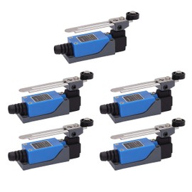 POFET ME-8108 Momentary Limit Switch Adjustable Roller Lever Arm NC-NO CNC Cutter Laser Plasma Compatible with AR-duino 0~250V/5A Pack of 5