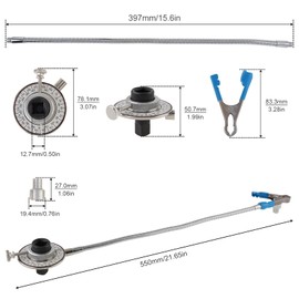 Smgda Torque Angle Meter, 1/2" Drive Wrench Angle Gauge, Angle Wrench with Flexible Clip Arm, CR-V Steel