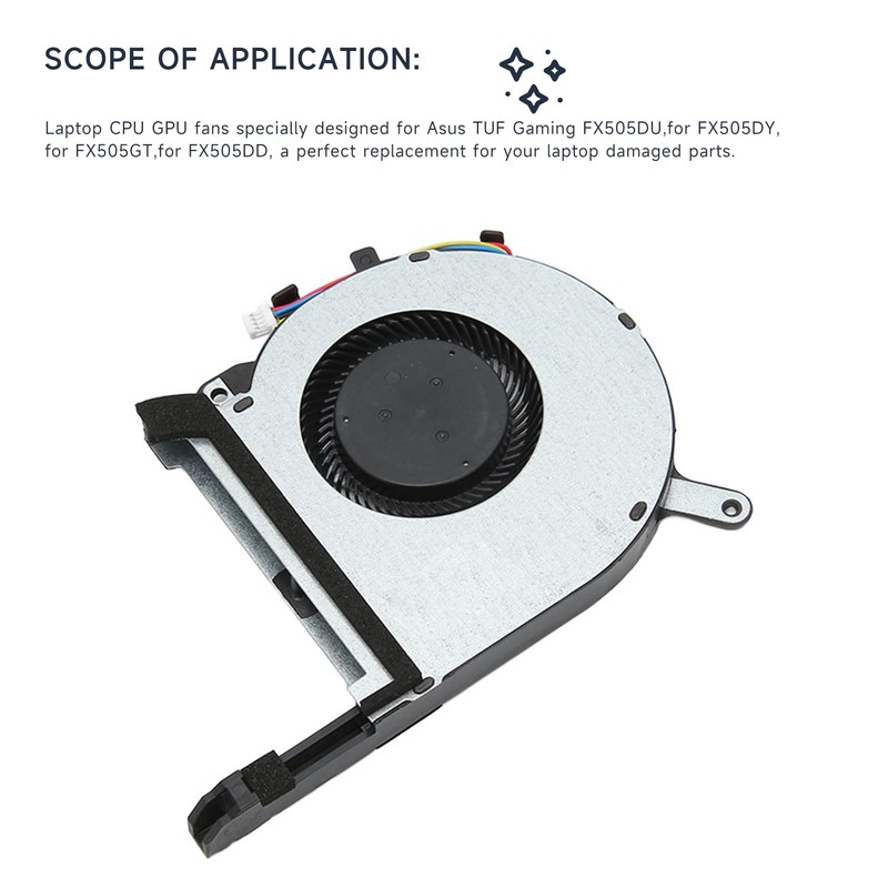 Gugxiom 4 Pin CPU GPU Cooling Fan, Good Heat Dissipation,