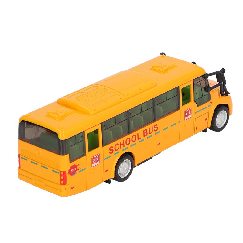 School Bus Model Yellow Die Casting Alloy Openable Door Realistic