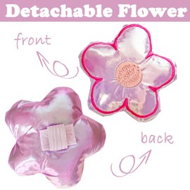 iCICECREAM Safety Breakaway Cat Collar with Adjustable Violet Flower, 1 Pack for Female, Male, Cat, Kitten, Small Dog