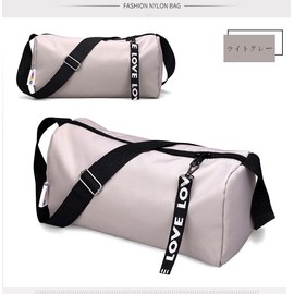 Gincci Mini Boston Bag for Men and Women, Shoulder Bag, Crossbody Bag, Mini Bag, Drum Bag, Yoga Bag, Sports Bag, Travel Bag, Travel Bag, Outdoor, Camping, Gym, Lightweight, Small Size - Grey