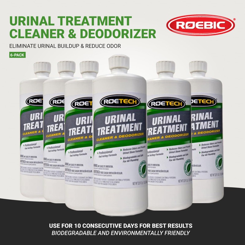 Roetech UT-Q Urinal Drain Cleaner, Urine Odor Eliminator and Deodorizer