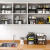 LIYIVNAA Stackable Cabinet Shelf Organizer Counter Storage Spice Rack Metal