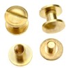 10pcs 6 x 4.5mm Flat Belt Screw Leather Craft Brass
