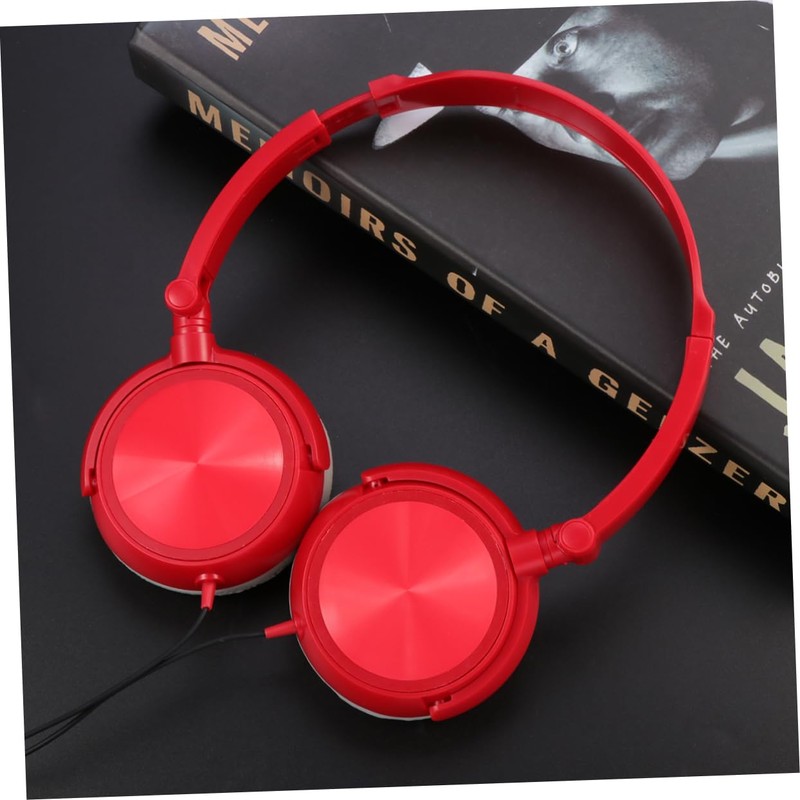 KOMBIUDA Lightweight Foldable Headphones with Microphone Over Ear Design Volume
