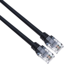 Keple ADSL 2+ High Speed Broadband Cable RJ11 to RJ11 4m Modem Cable for Router, Modem, Landline - Compatible with BT Microfilter - Black