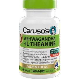Caruso’s Natural Health Caruso's Ashwagandha + L-Theanine Tab X 60