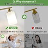 MOKATNG 4-Light Bathroom Light Fixtures, Aged Brass Vanity Light with