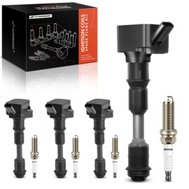 A-Premium Set of 4 Ignition Coil Pack and Iridium Spark Plugs Compatible with Volvo XC60 2015-2020, XC90 2016-2020, S60 2015-2020, XC40 2019-2020, S80 2016, S90 2017-2020, V60, V90, XC70, 2.0L