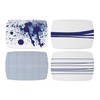 Royal Doulton Collection Pacific 7.8" Cheese Boards Set/4, Blue &