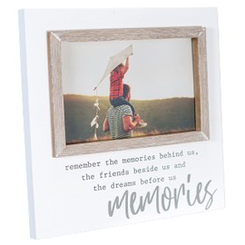 Malden International Designs 4x6 Memories Expressions Rustic Whitewash Picture Frame