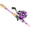 Souagyilang Spincast Fishing Rod Reel Combo,2 Pieces Medium Heavy Pole