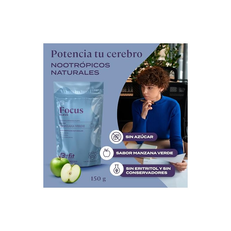B-FIT Focus ELEV8 - Nootrópicos Naturales para la Concentración